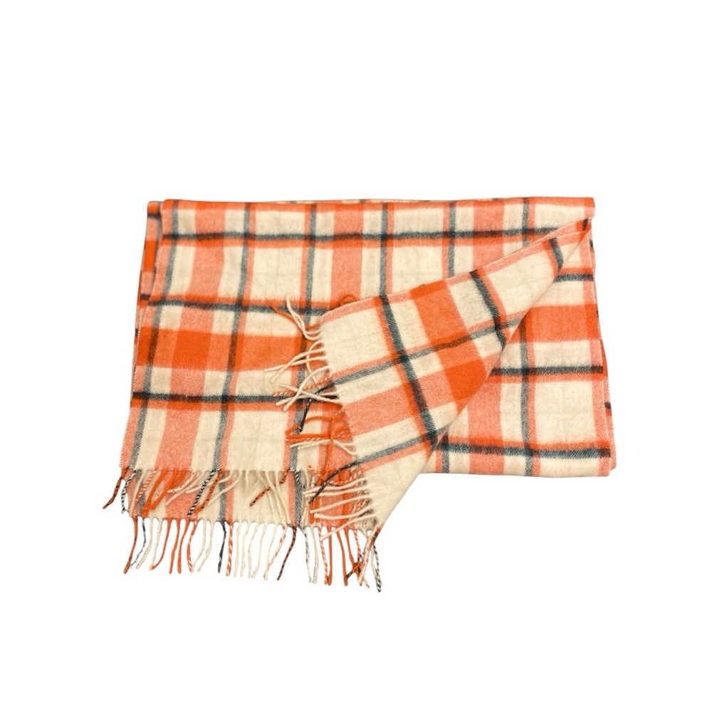 J. Crew Wool Blend Plaid Scarf